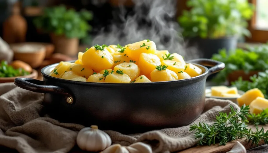 erfahren sie, welches geheimnis ich meinen kartoffeln beim kochen hinzugefügt habe, damit sie unglaublich zart und duftend werden. ein einfacher trick für den perfekten kartoffelgenuss!